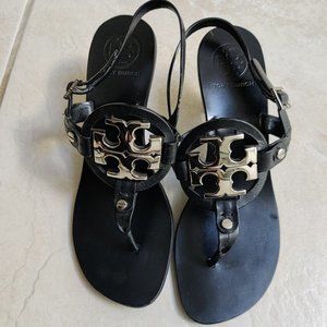 Tory Burch Black Leather Sandals size 7,